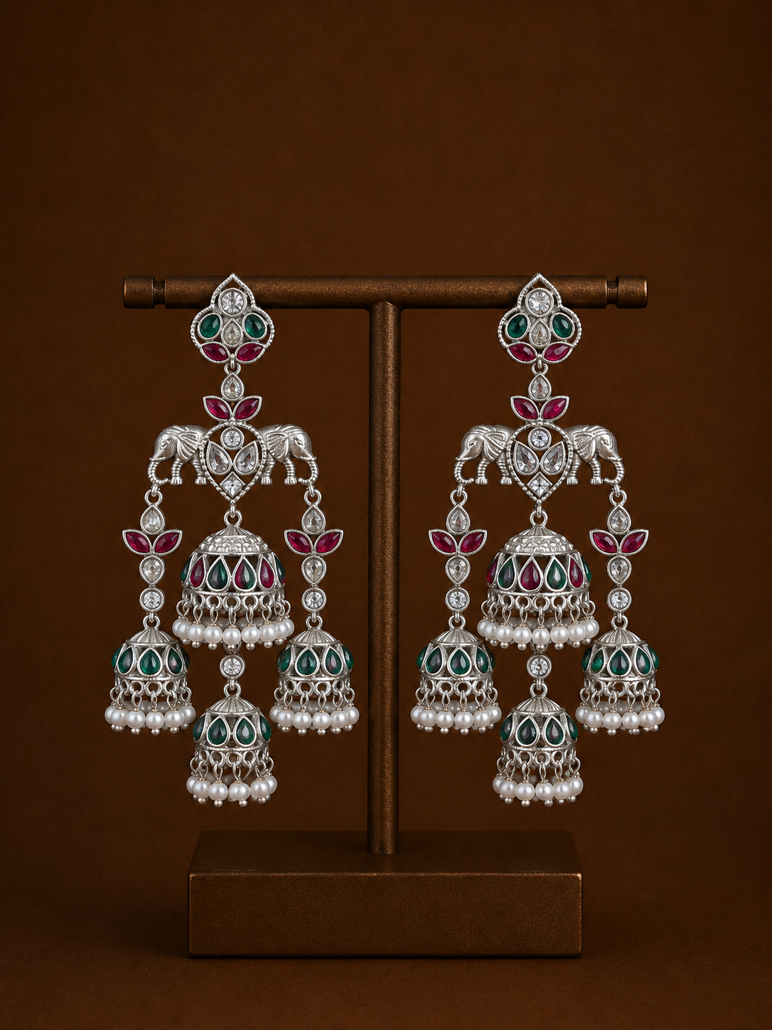 Nandita Layered Oxidized Jhumka