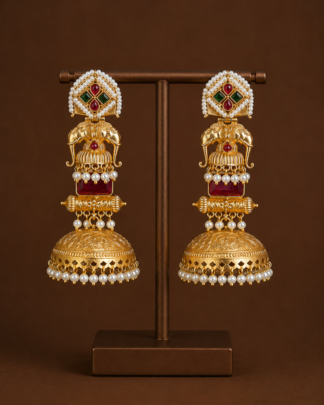 Parikha Elephant Motif Jhumka