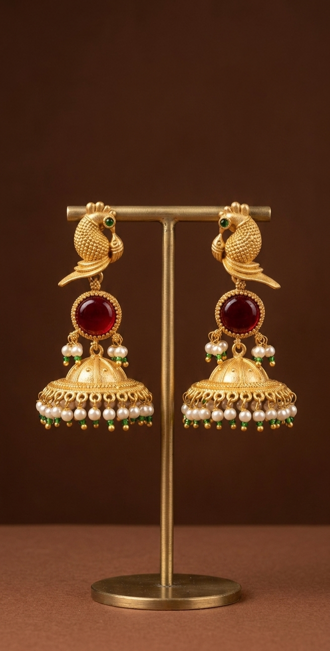 Mayil Temple Jhumka