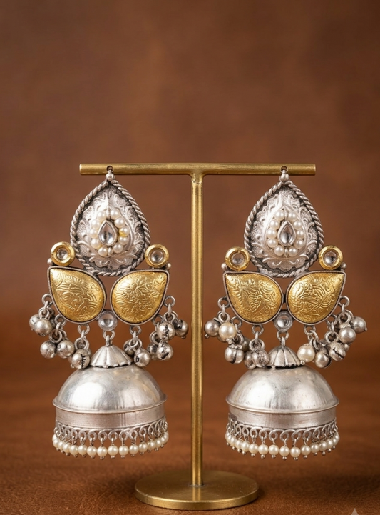 Arunya Dual Tone Jhumka