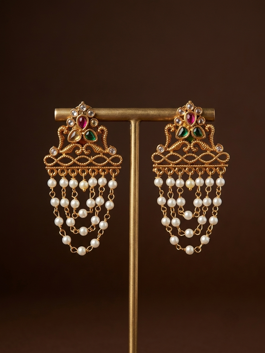 Maadhuri Beaded Dangler