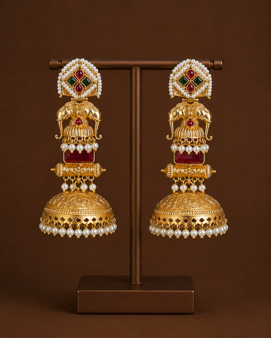Parikha Elephant Motif Jhumka